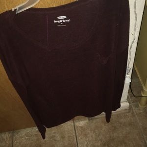 Burgundy long sleeve, old navy brand